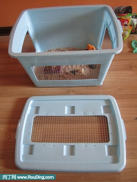 diy用废弃塑料整理箱、米桶自制diy仓鼠笼
