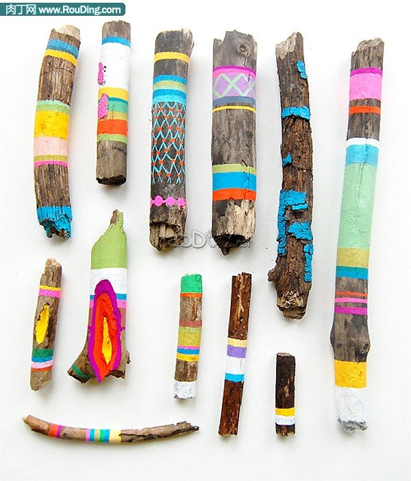 制作极具怀旧感 斑驳的废弃木块diy改造