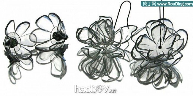自制饮料瓶易拉罐DIY的创意首饰作品欣赏三、自制耳坠篇