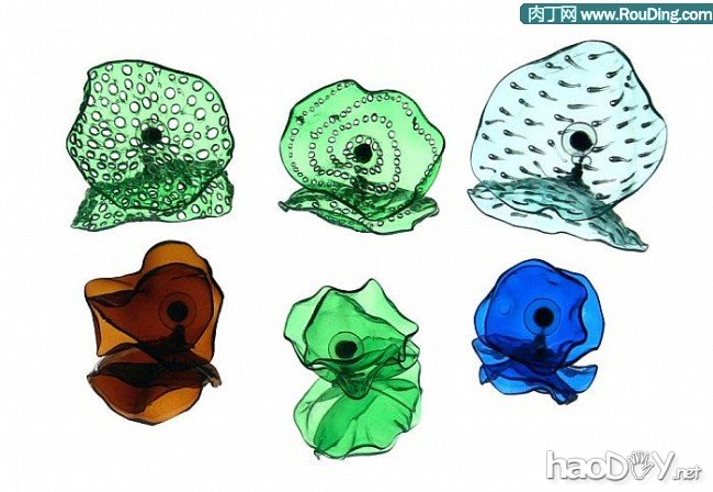 diy饮料瓶废物利用首饰DIY设计作品欣赏四、胸针