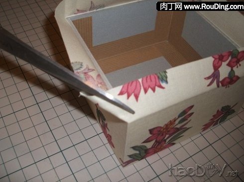 制作废旧盒子变收纳盒,漂亮纸折收纳盒的做法