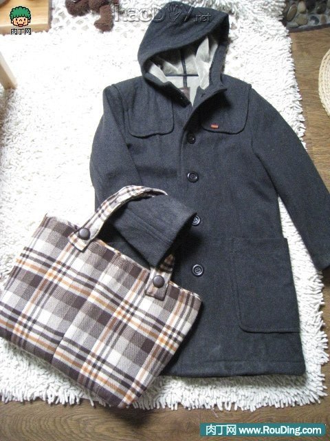 制作旧衣改造长大衣变英伦风格大衣加旧衣改造成包包