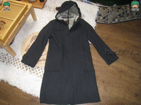 制作旧衣改造长大衣变英伦风格大衣加旧衣改造成包包