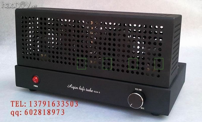 6N9P推EL34纯手工搭棚 黑色 发烧 胆机 电子管功放机 爱琴胆艺