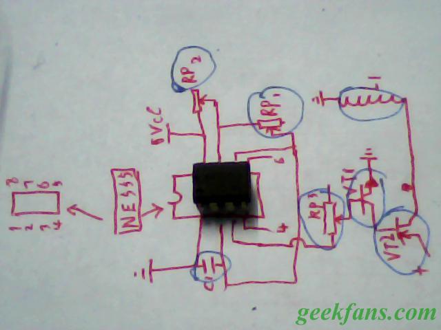 制作8个常见元件完成无线输电实验(非接触输电充电)