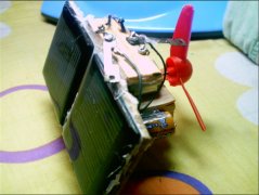 自制太阳能风扇充电二合一