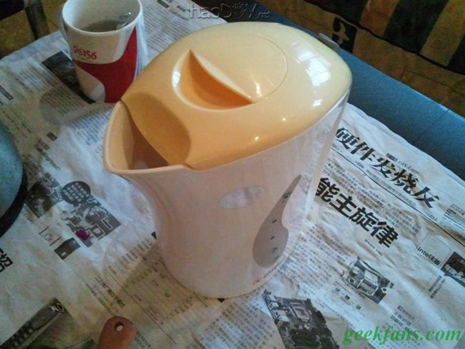 diy开水壶超声波雾化头改装的加湿器