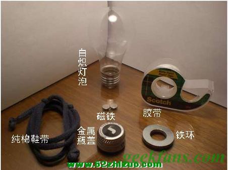 制作用报废的白炽灯自制小油灯