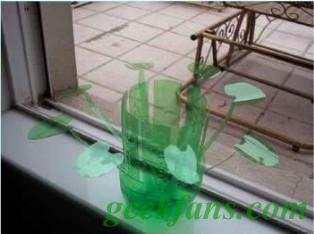 diy雪碧瓶利用:做花篮