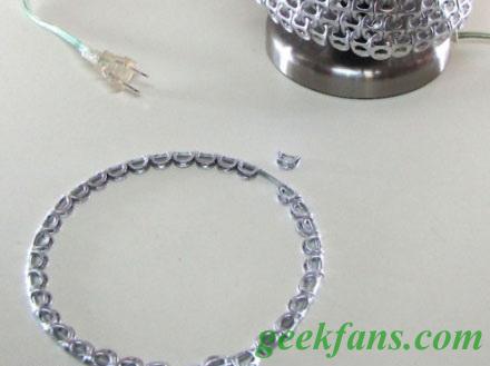 自制易拉罐拉环DIY:手工制作灯罩