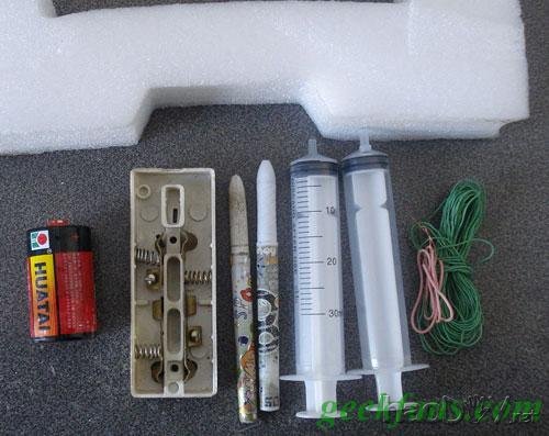 diy针管盐水电池实验