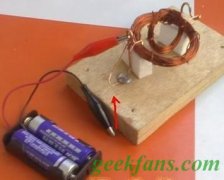 diyDIY不用磁铁的直流电机模型实验