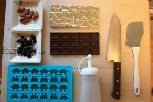 自制巧克力DIY:可以吃的8比特小怪兽!
