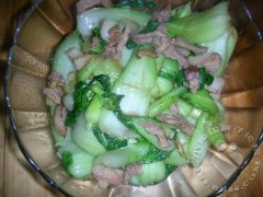 自制青菜炒肉丝