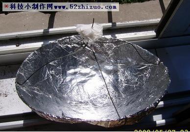 自制太阳能取火,太阳能灶