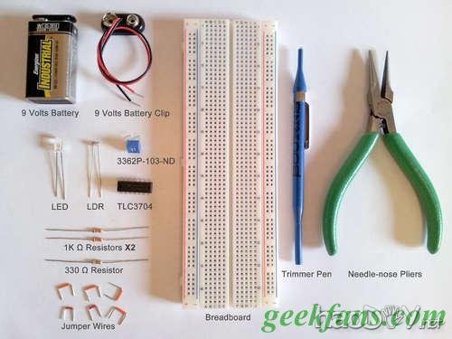 自制最简单的光线探测器光线传感器