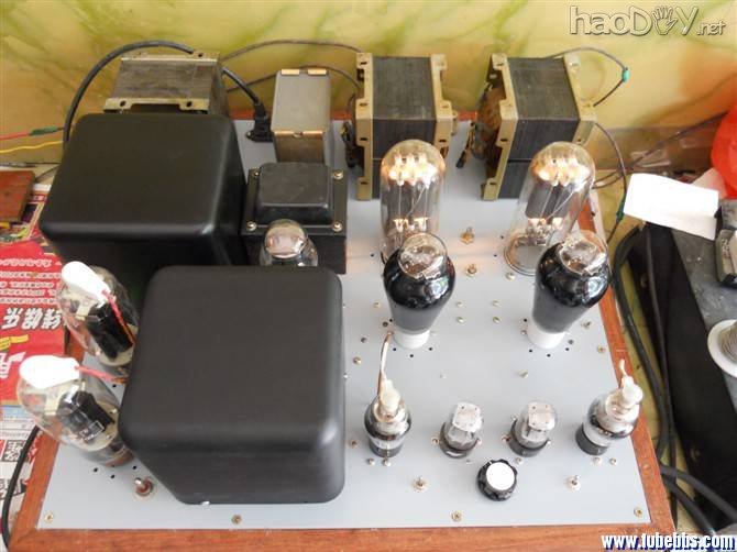 最近调试的300B牛推845电子管胆机