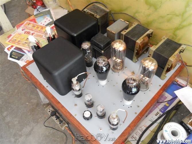 最近调试的300B牛推845电子管胆机