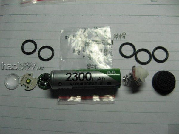 diy自制迷你LED变焦手电