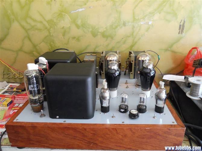 最近调试的300B牛推845电子管胆机