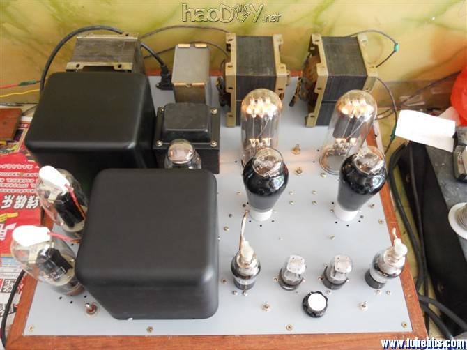 最近调试的300B牛推845电子管胆机