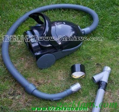 自制用吸尘器制作“火箭炮”