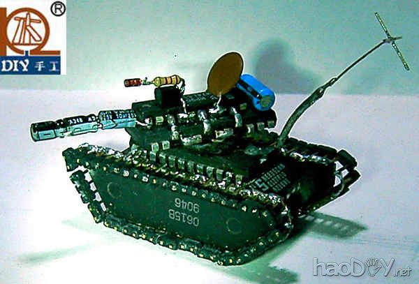 制作电子元件DIY坦克