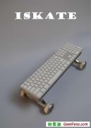 自制废旧键盘做滑板