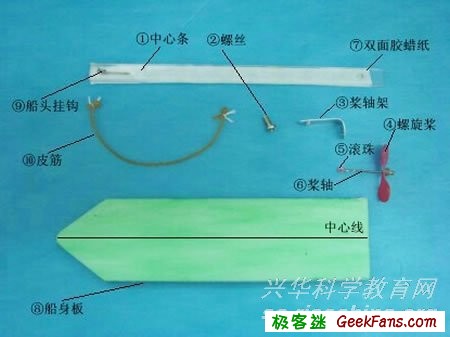 diy手工制作船:皮筋动力螺旋桨小船