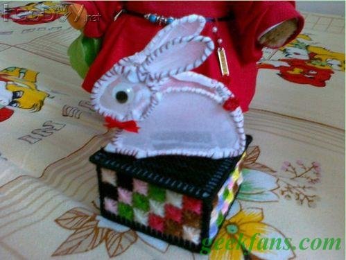 自制中秋灯笼制作:兔子花灯