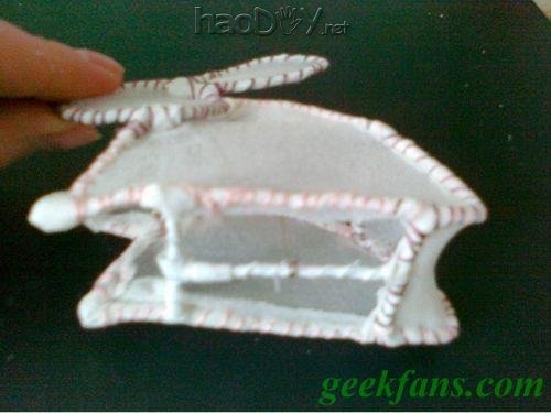 自制中秋灯笼制作:兔子花灯