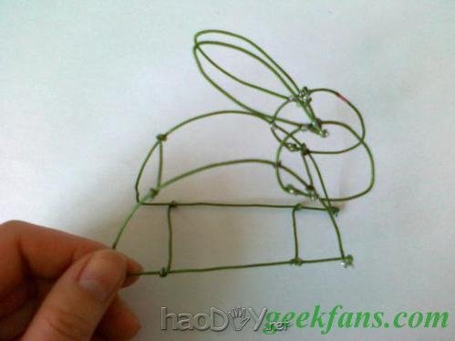 自制中秋灯笼制作:兔子花灯