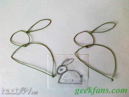 自制中秋灯笼制作:兔子花灯