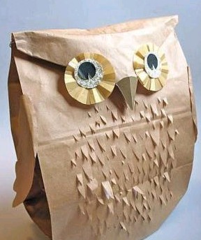 制作教你用牛皮纸袋做猫头鹰