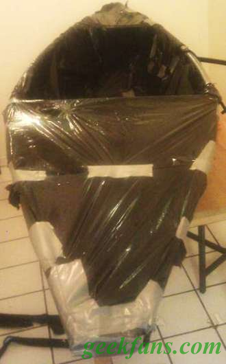 自制PVC管快速造船法