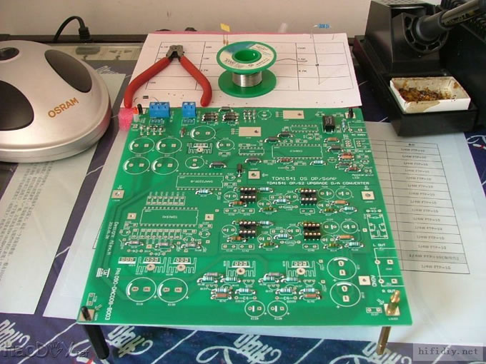 飞利浦TDA1541 S6 DAC解码器 焊机