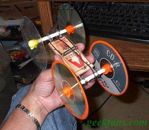 自制会跑的老鼠夹车