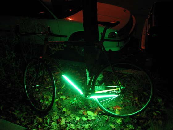 diy自行车改造:夜光自行车