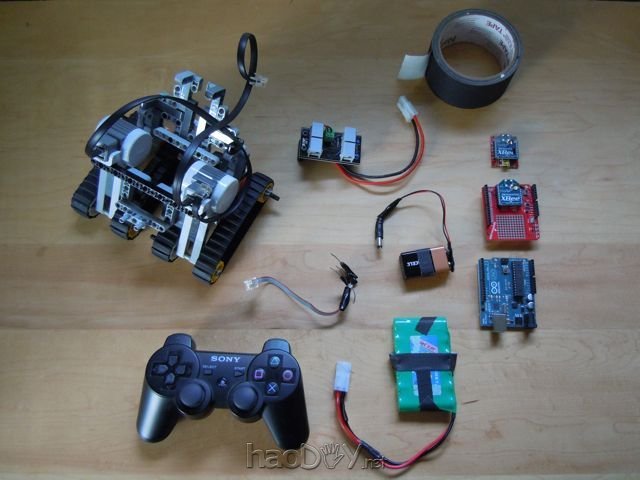 用PS3控制的机器车