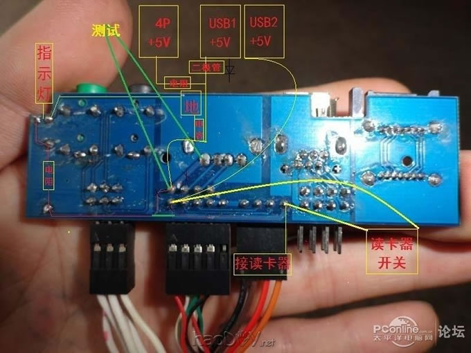 点击查看原图 软驱位多功能读卡器 diy改造。原创!!!!哈