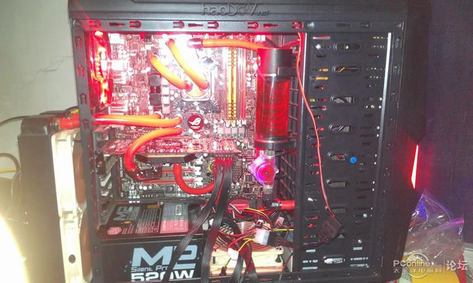 点击查看原图 终极 改装 魔兽V8机箱 自制水冷头