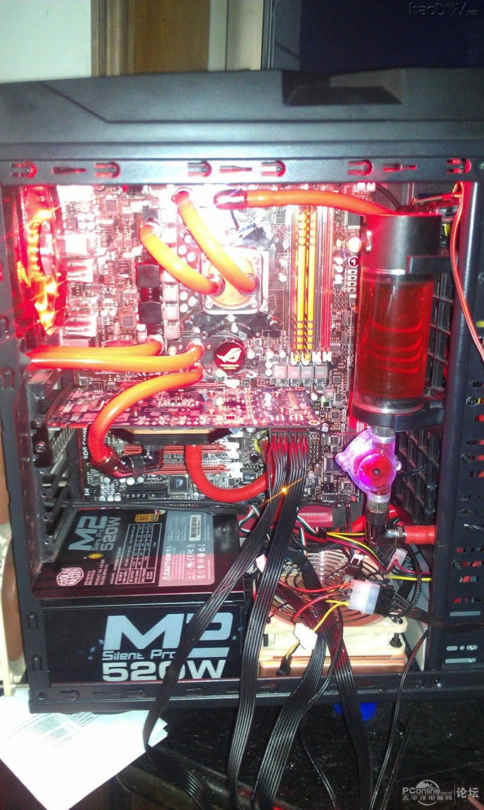 点击查看原图 终极 改装 魔兽V8机箱 自制水冷头