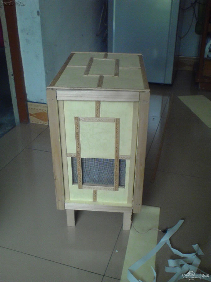 点击查看原图 一物多用,33.5元打造灯箱效果的木质电脑机箱