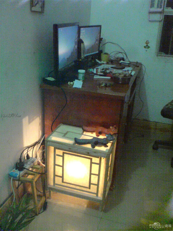 点击查看原图 一物多用,33.5元打造灯箱效果的木质电脑机箱
