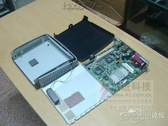 点击查看原图 软硬大改T5710瘦客户机,废旧饼罐改造电脑机箱,30W节能迷彩下载