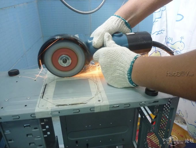 点击查看原图 电源上翻~走线~铝合金~亚克力~荧光透明电脑主机机箱