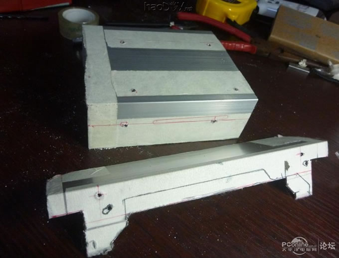 点击查看原图 电源上翻~走线~铝合金~亚克力~荧光透明电脑主机机箱