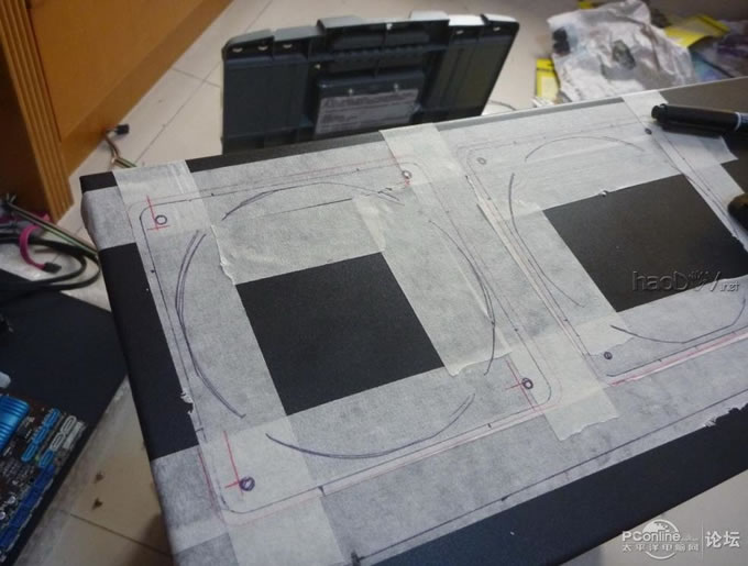 点击查看原图 电源上翻~走线~铝合金~亚克力~荧光透明电脑主机机箱