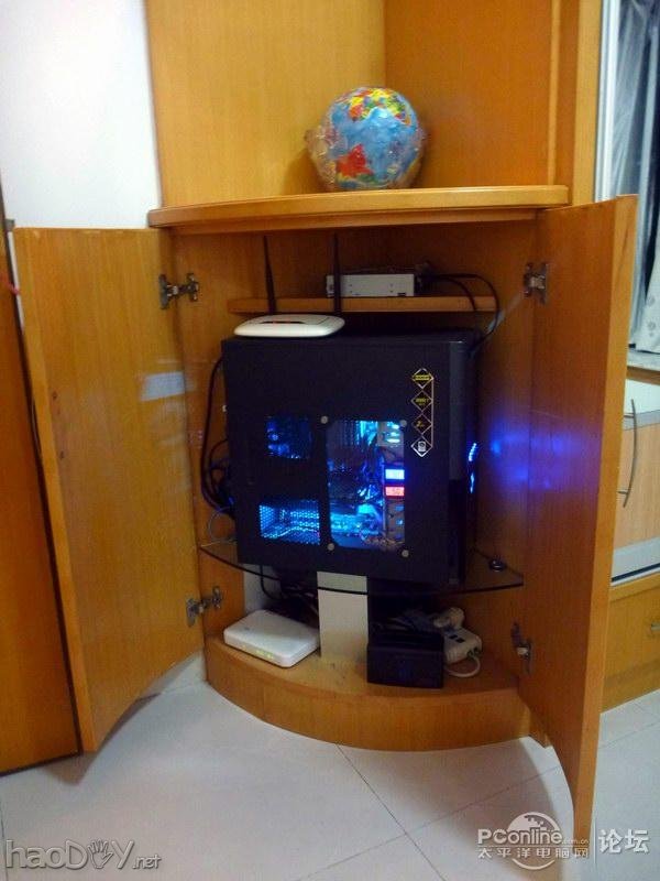 点击查看原图 电源上翻~走线~铝合金~亚克力~荧光透明电脑主机机箱
