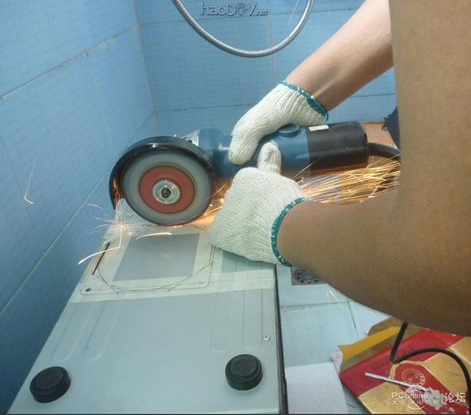 点击查看原图 电源上翻~走线~铝合金~亚克力~荧光透明电脑主机机箱